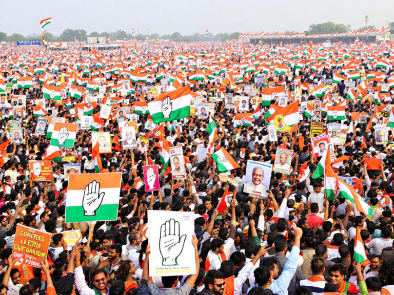 Rahul Gandhi Targets PM Modi and Arvind Kejriwal at Congress Rally in Delhi