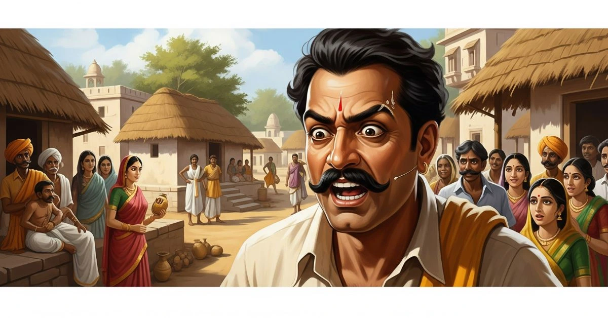 a cartoon of a man with a mustache