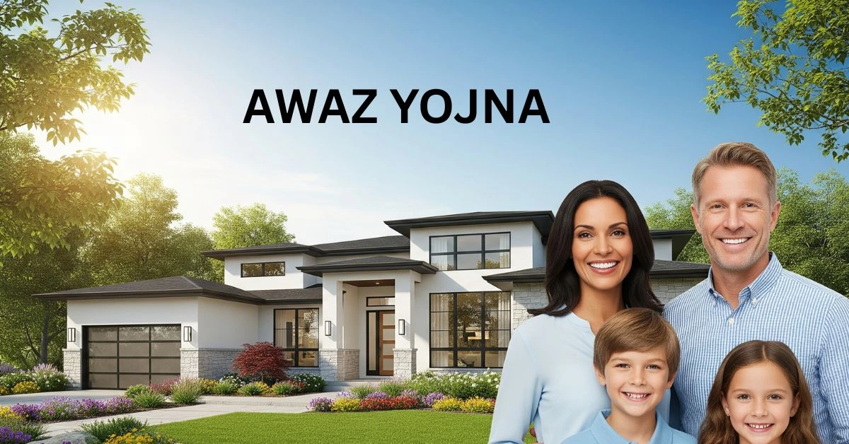 a woman and boy in front of a house